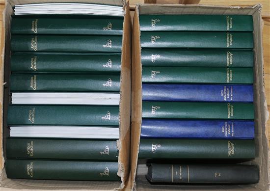 Eighteen volumes of bound Antique Collecting magazines